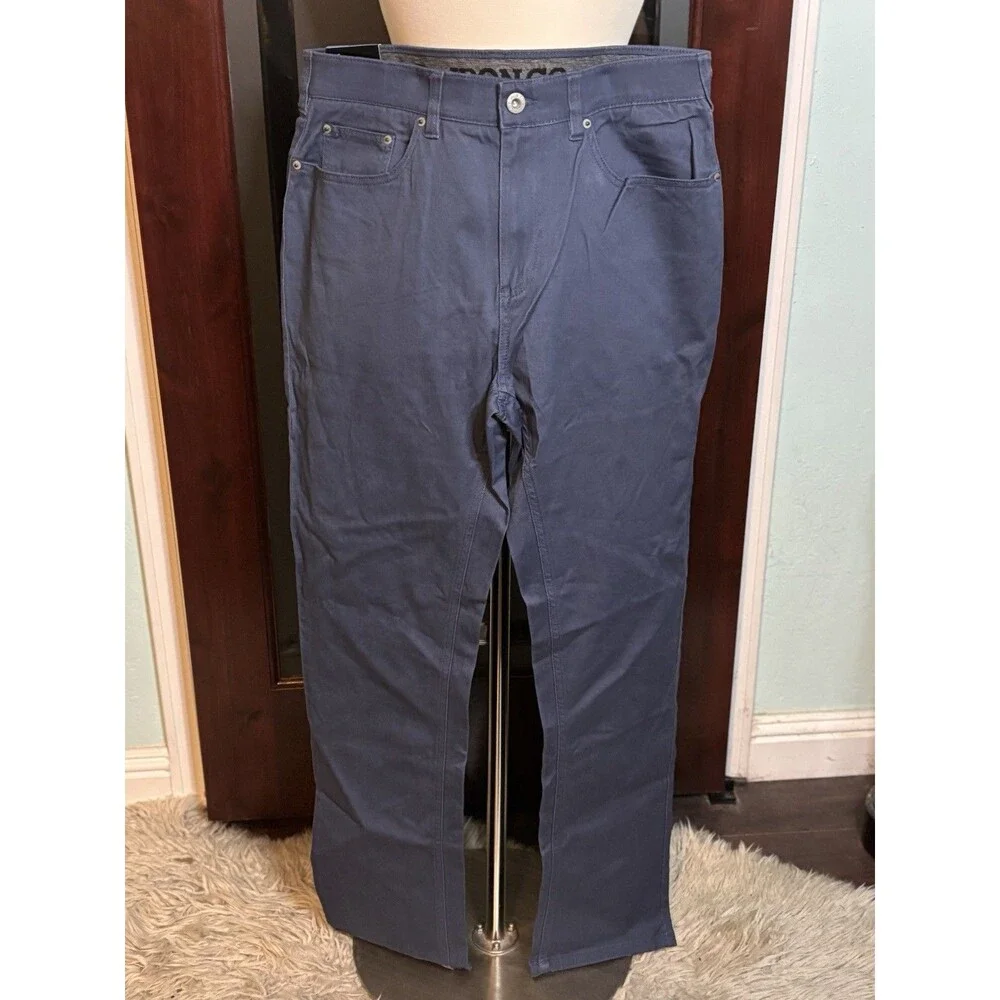 New Men’s Mavi Matt Relaxed Straight Leg Dark Blue Navy Pants 42 / 32 Retail $98